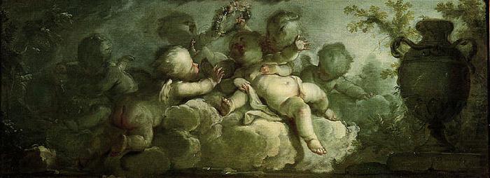 Dirk van der Aa Playing Putti on Clouds china oil painting image